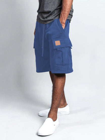 multi-pocket loose straight-leg cargo shorts - Free Shipping - aurelia-clothing-8955