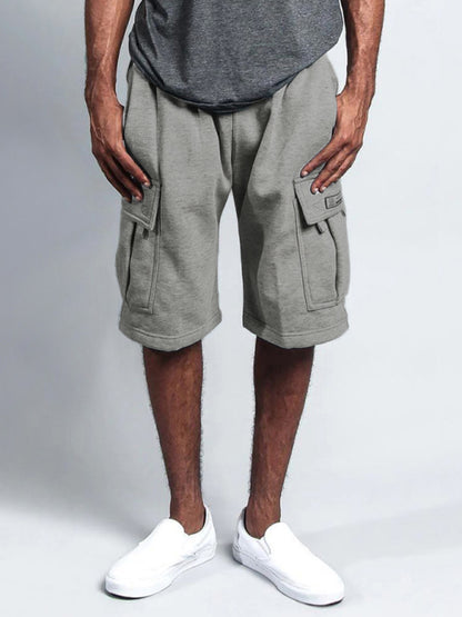 multi-pocket loose straight-leg cargo shorts - Free Shipping - aurelia-clothing-8955