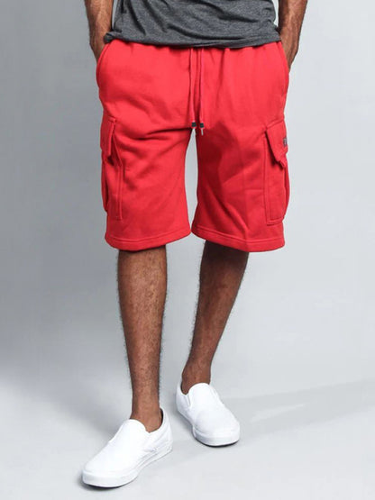 multi-pocket loose straight-leg cargo shorts - Free Shipping - aurelia-clothing-8955