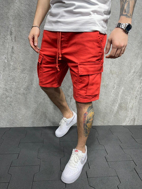 multi-pocket tether cargo shorts - Free Shipping - aurelia-clothing-8955