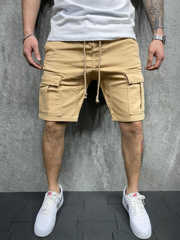 multi-pocket tether cargo shorts - Free Shipping - aurelia-clothing-8955