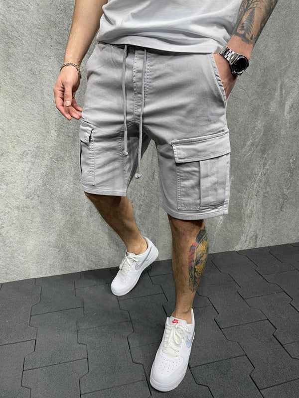 multi-pocket tether cargo shorts - Free Shipping - aurelia-clothing-8955