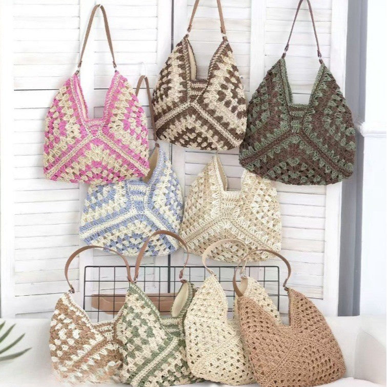 straw woven bag woven belt armpit bag - Free Shipping - aurelia-clothing-8955