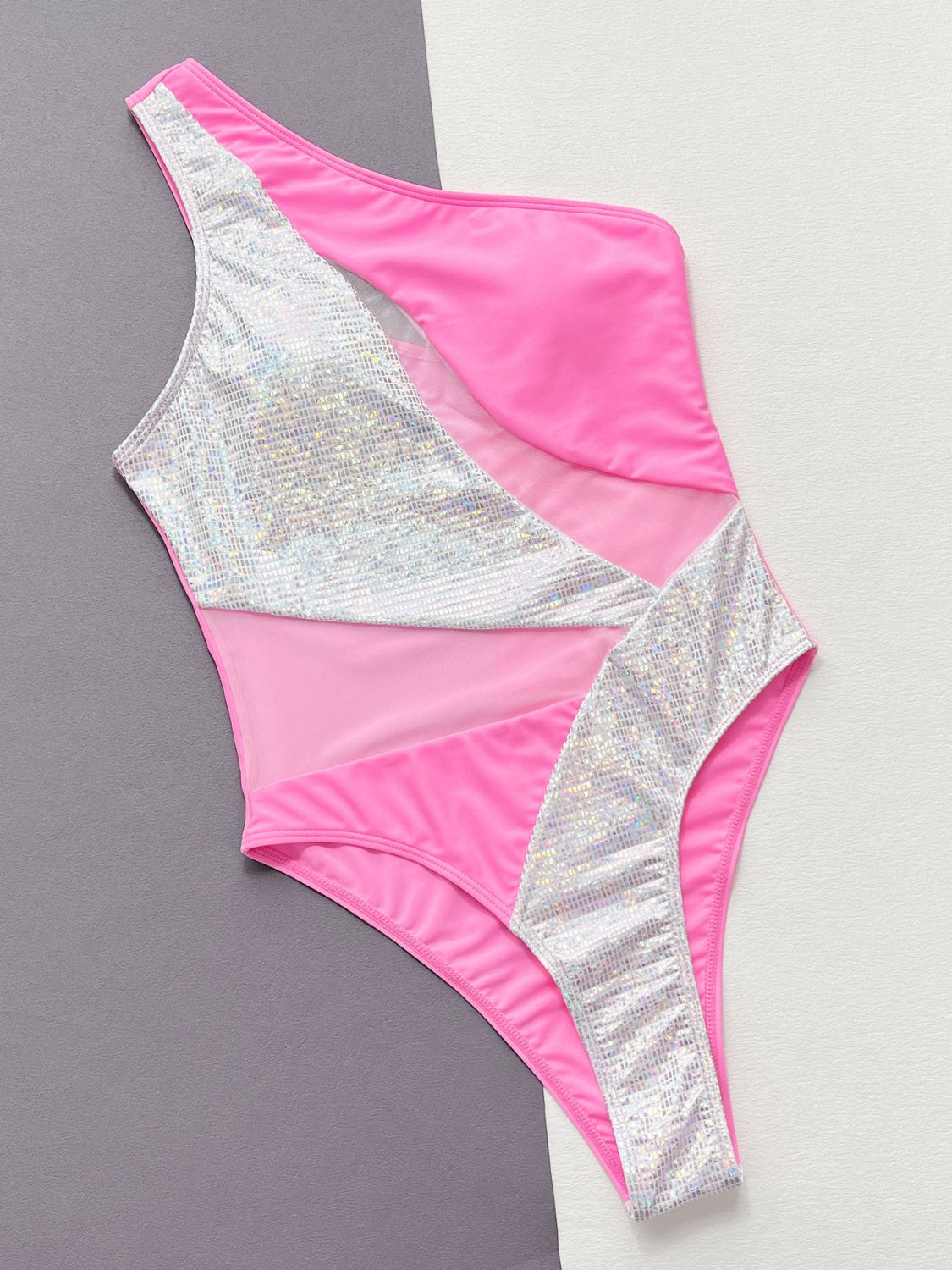 Contrast Panel One-Piece Swimsuit - aurelia-clothing-8955