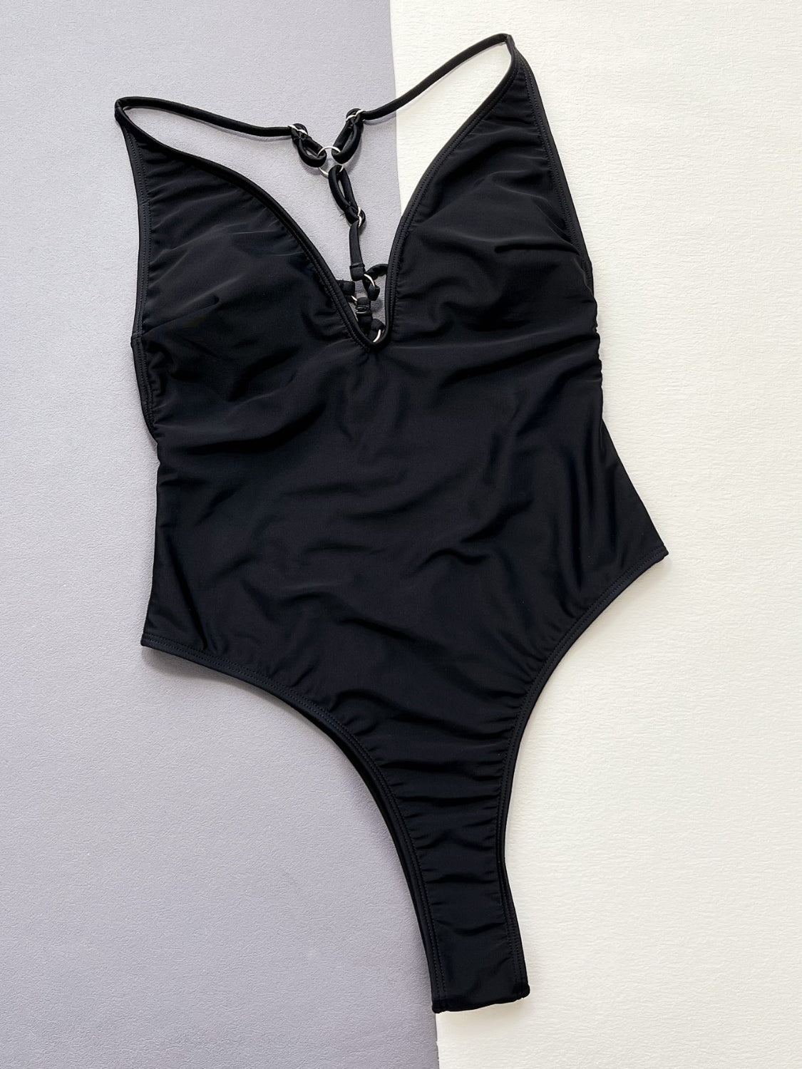 Cutout Plunge Spaghetti Strap One-Piece Swimwear - aurelia-clothing-8955