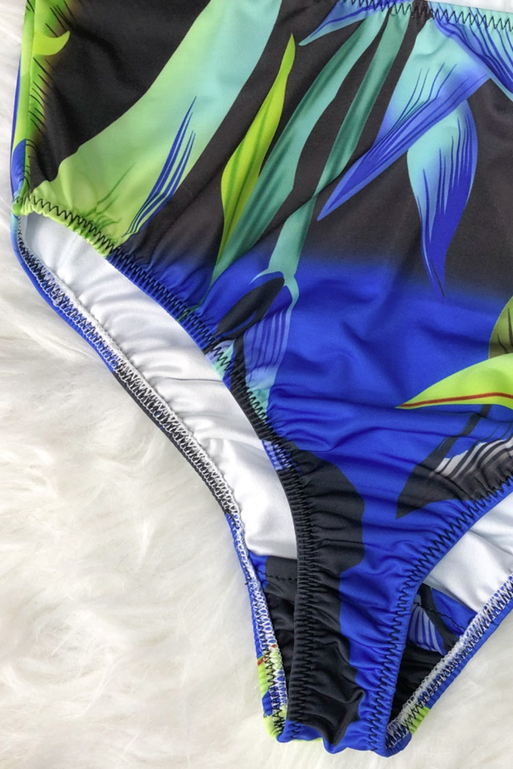 Printed Halter Neck One-Piece Swimwear - aurelia-clothing-8955