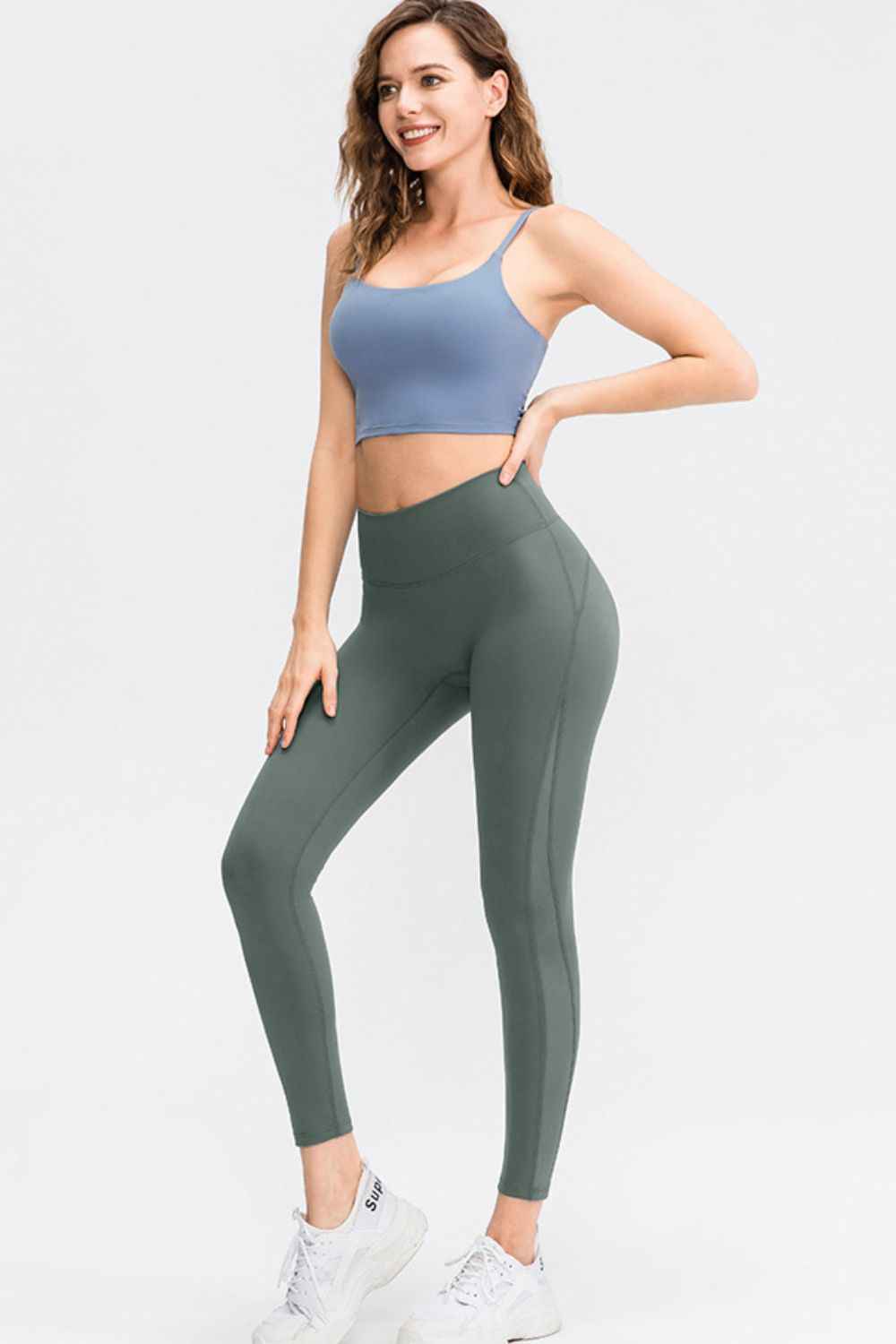 Wide Waistband Slim Fit Long Sports Pants - aurelia-clothing-8955