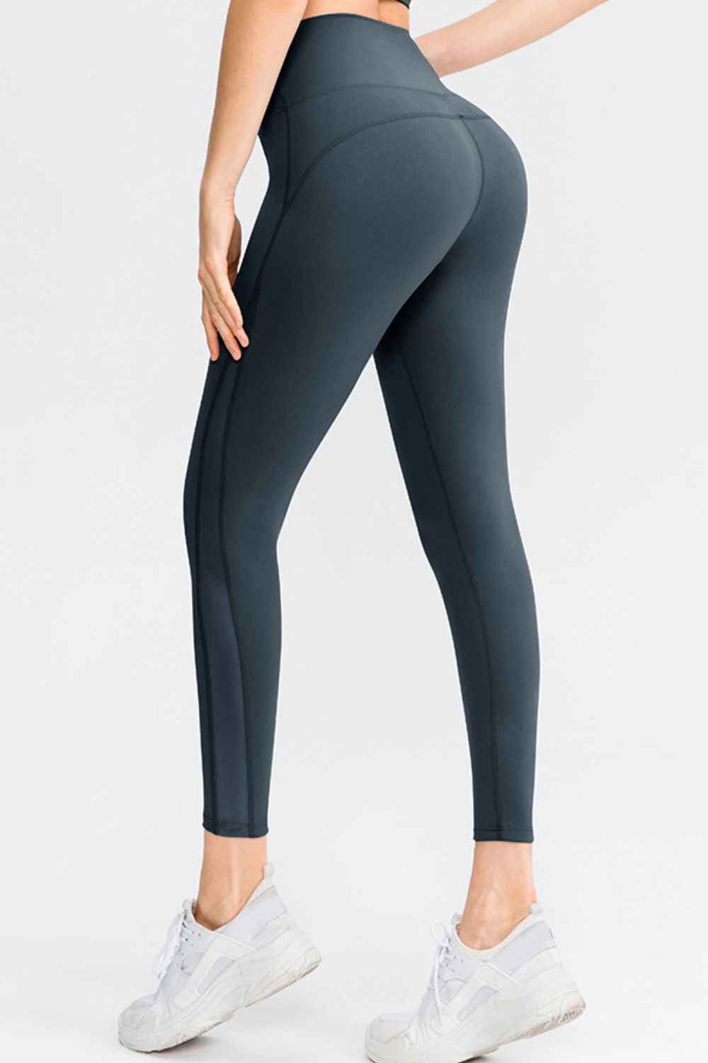 Wide Waistband Slim Fit Long Sports Pants - aurelia-clothing-8955