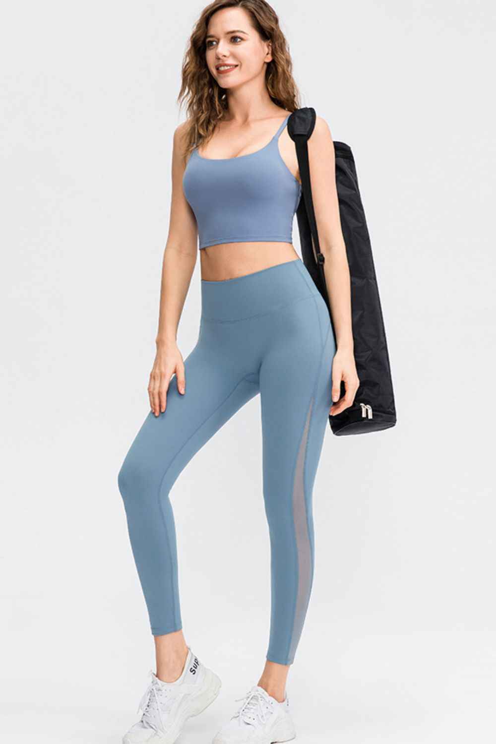 Wide Waistband Slim Fit Long Sports Pants - aurelia-clothing-8955