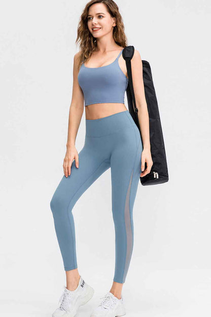 Wide Waistband Slim Fit Long Sports Pants - aurelia-clothing-8955