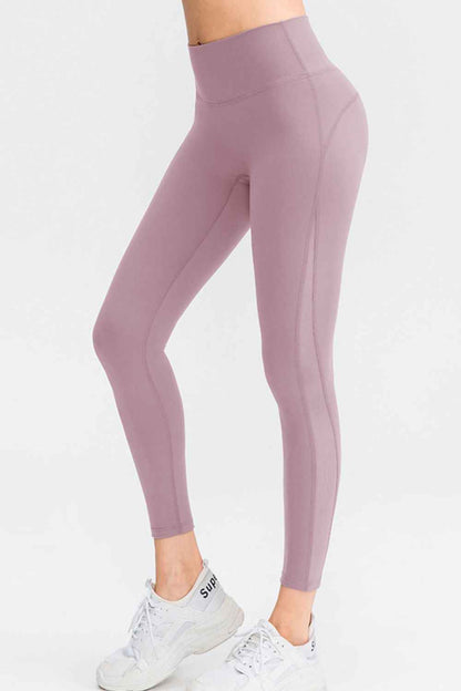 Wide Waistband Slim Fit Long Sports Pants - aurelia-clothing-8955